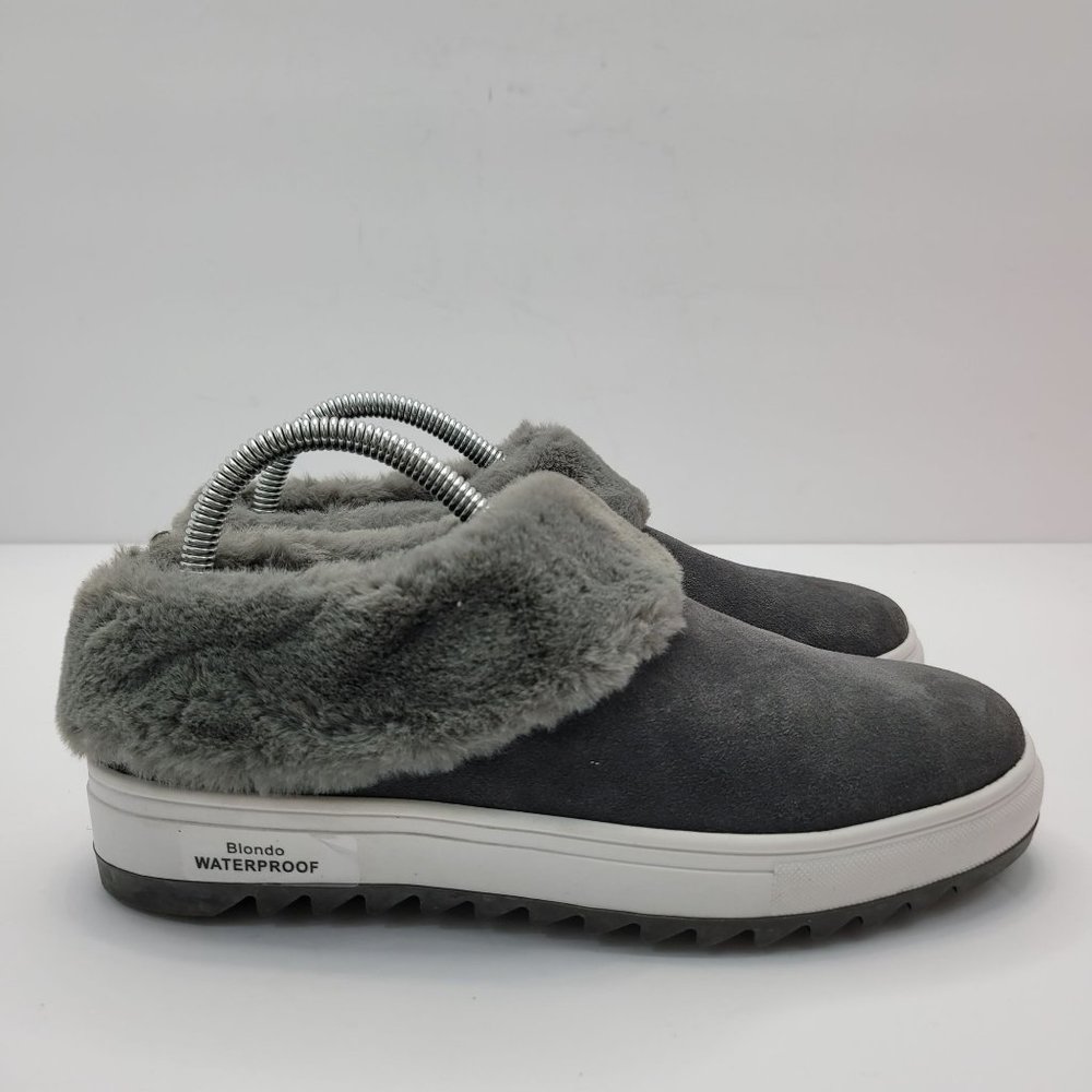 Blondo Waterproof Mules Grey Women's Shoes B3321015 US Size 6.5